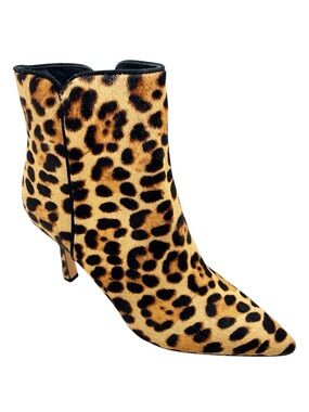 🆕{J. Crew}Leopard Calf-Hair Pointy Toe Ankle Boots
